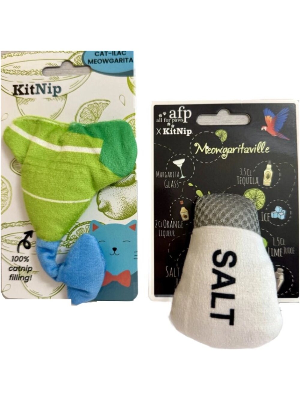 Kitty Cat Interactive MEOWGARITAVILLE Catnip Margarita Glass Salt New Lot of 2